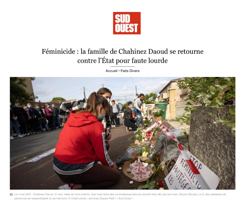 Sud Ouest article affaire Chahinez Daoud